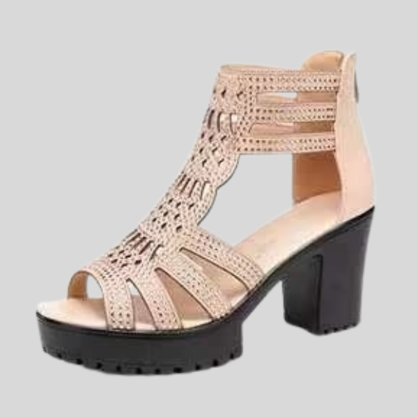 Sandals for Women Summer Wedge Heel Fish Middle Heel Fashion Soft Bottom Open Toe