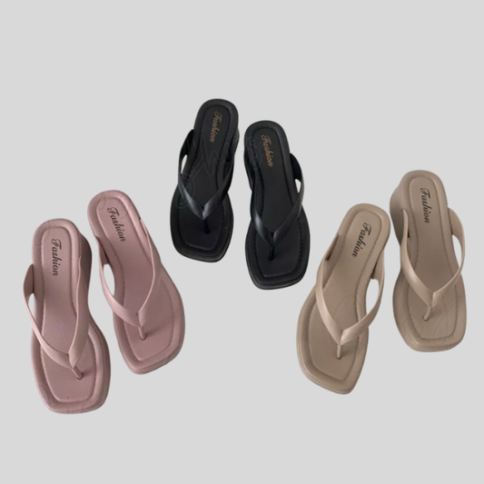 Sissy Shoes New V-Strap Fashion Wedge Thick-Sole Rubber Sandals For Women