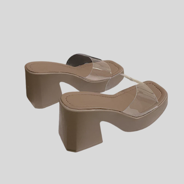 Fashion Platform Rubber Wedges Sandals for women Block Thick Open toe 3 inch