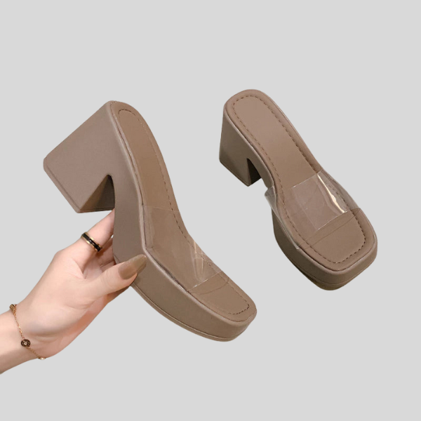 Fashion Platform Rubber Wedges Sandals for women Block Thick Open toe 3 inch