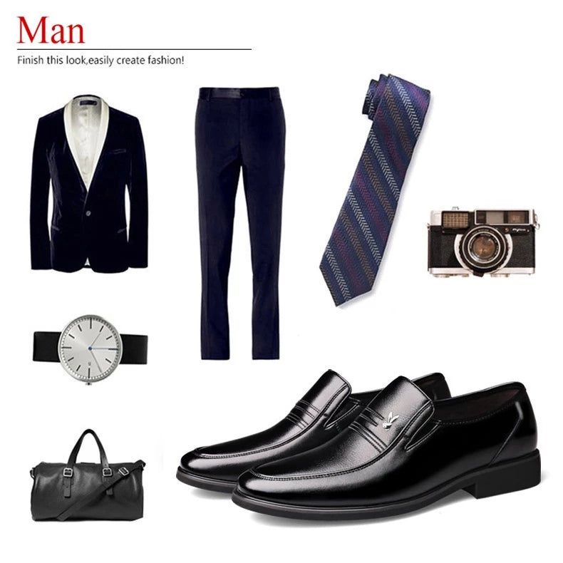 Favorite (7.3K) Men's Leather Shoes Men's Business Formal Wear Shoes Casual Soft Leather Shoes For Mens