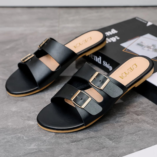 Leya sandals women New ladies casual elegant trend Korean flat sandals